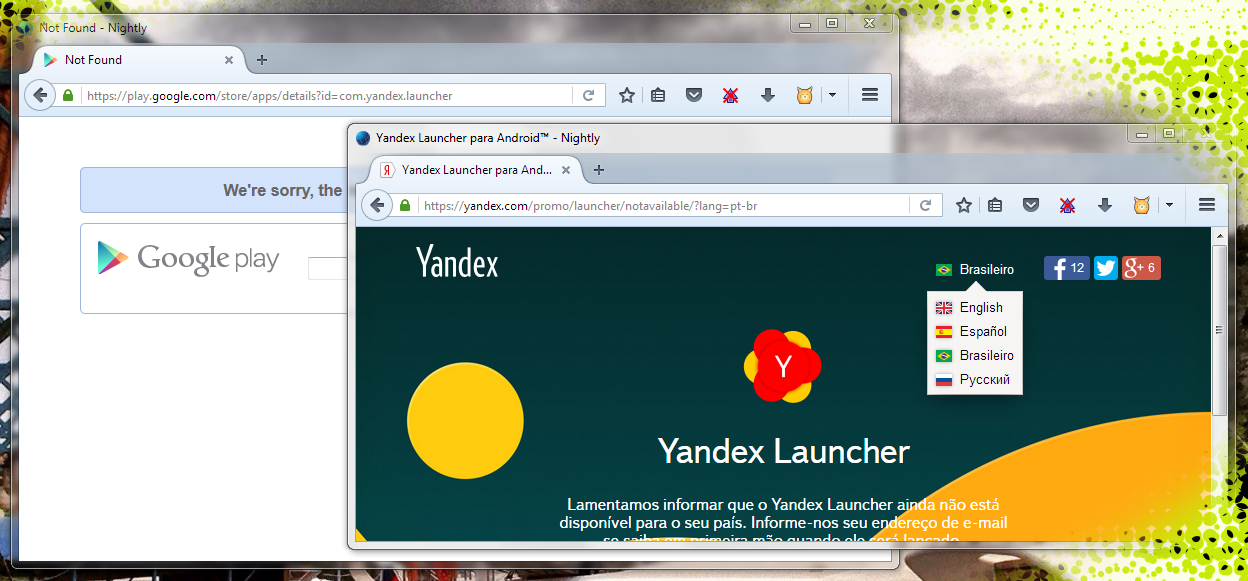 Yandex Launcher closed, Латиноамериканский Yandex Launcher пропал — из Google Play и со своей домашней страницы