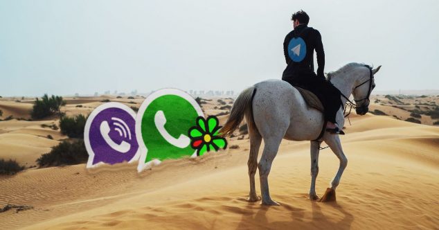 Дуров на коне, мессенджеры Viber, ICQ, WhatsApp, Telegram сравнение